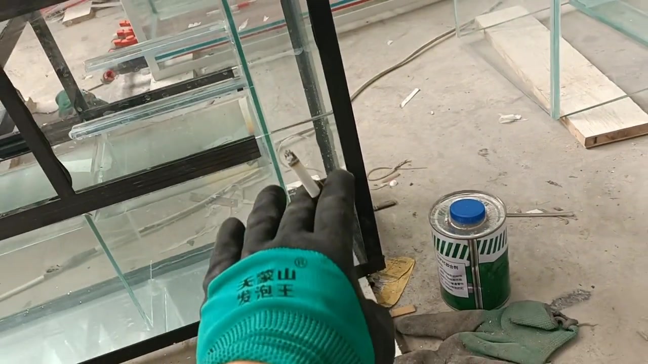 110×20×41上滤槽,双层干湿分离,黑色包边 #鱼缸  #泗海鱼缸  #鱼缸定制 