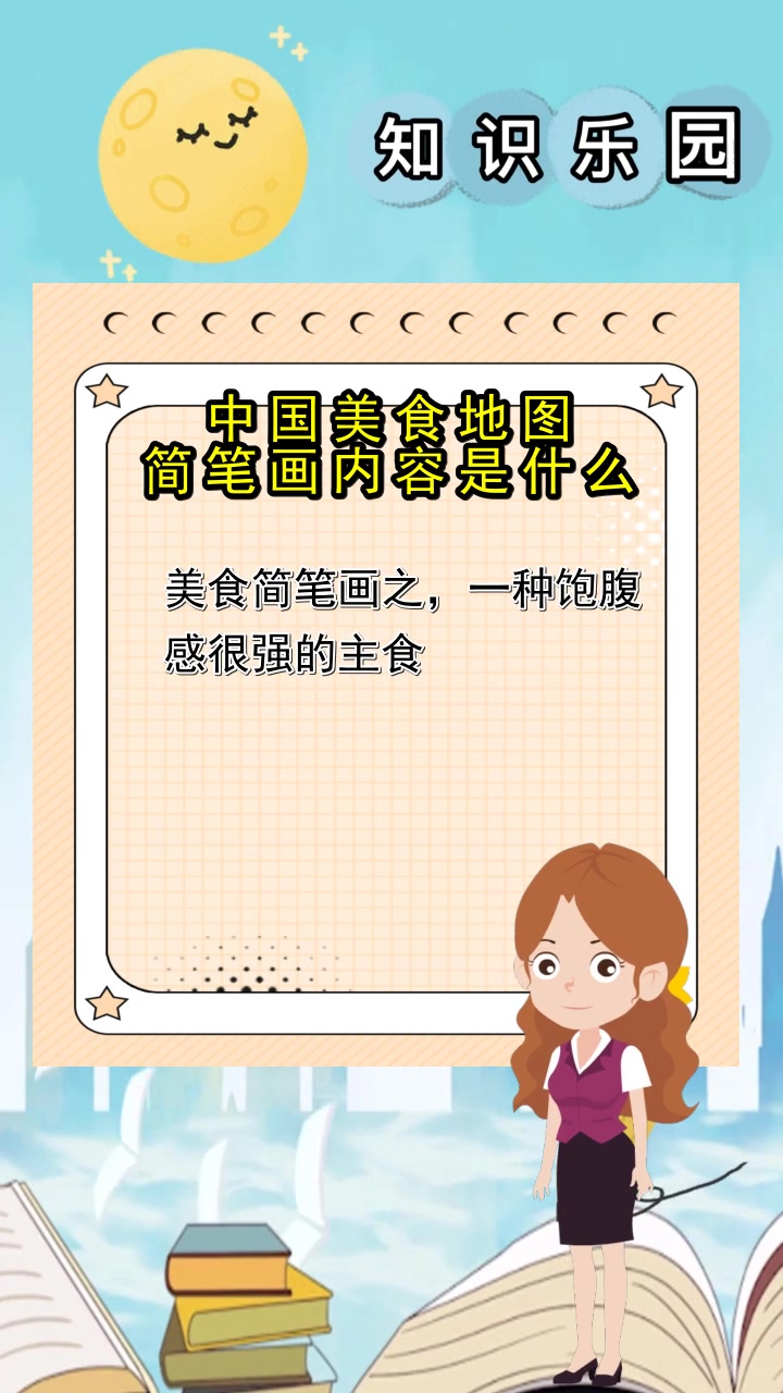 中国美食地图简笔画内容是什么,你明白了吗?
