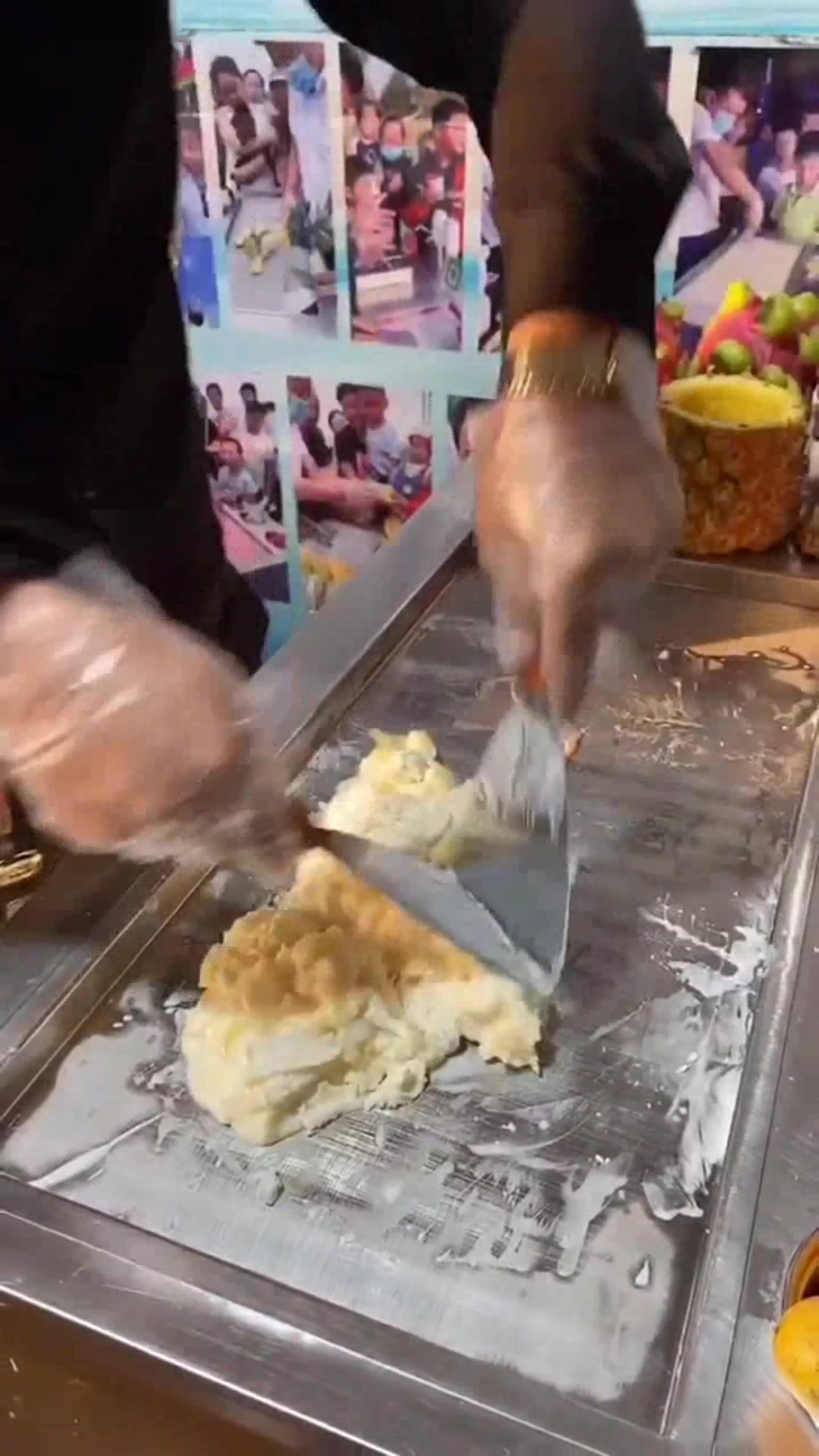 厚切炒酸奶水果冰沙冰淇淋快速炒冰机家用商用摆摊