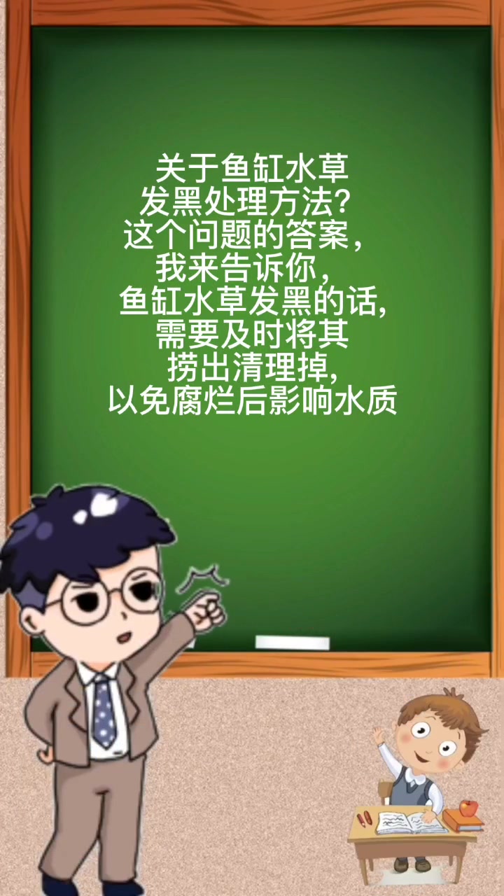 鱼缸水草发黑处理方法?