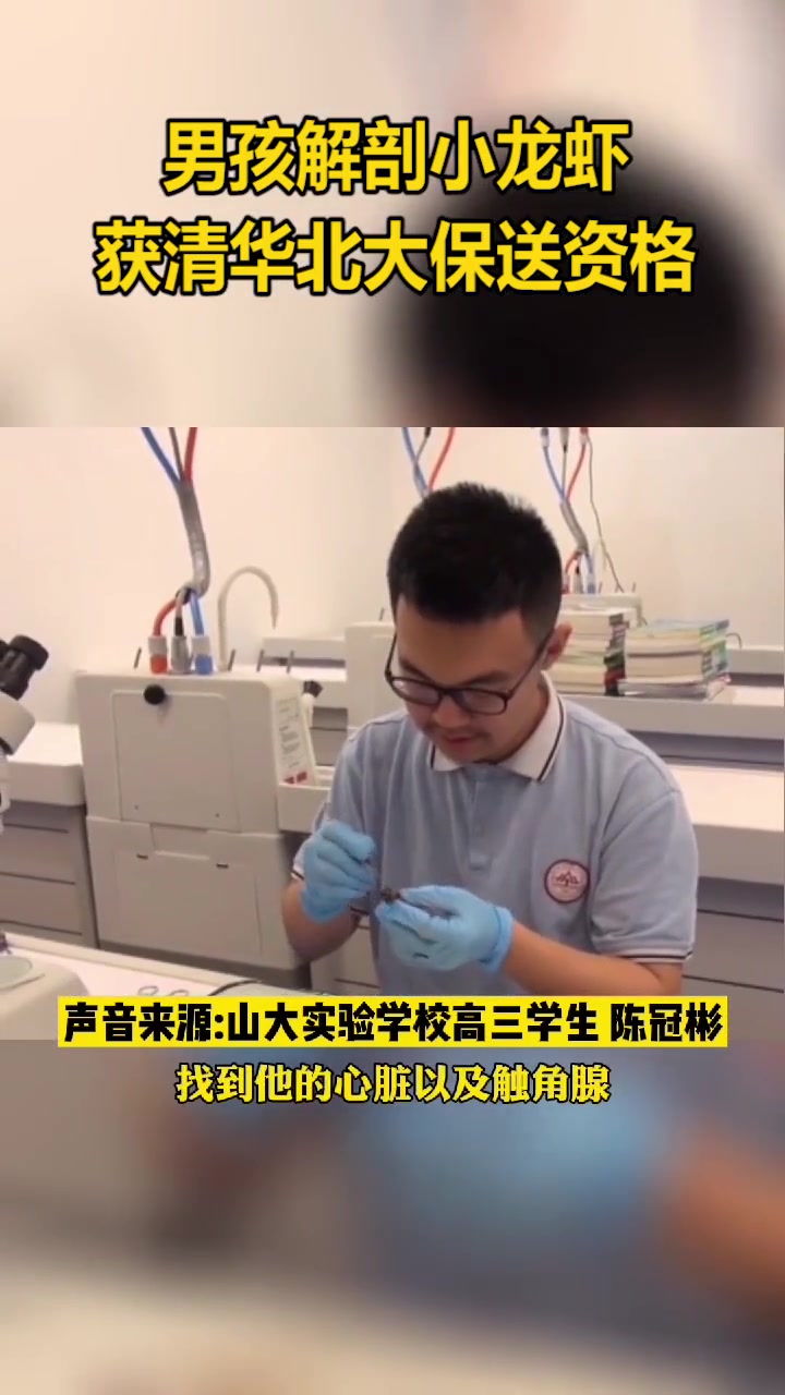山东一高三男生解剖小龙虾获清北保送资格,网友:不像我,只会吃