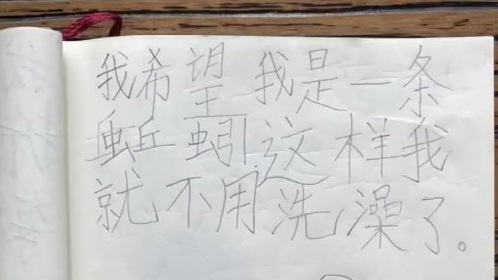 【可爱童心!小女孩的日记本太治愈了】近日,上海。一个小女孩的日记简笔画在网上走红。她形容牙