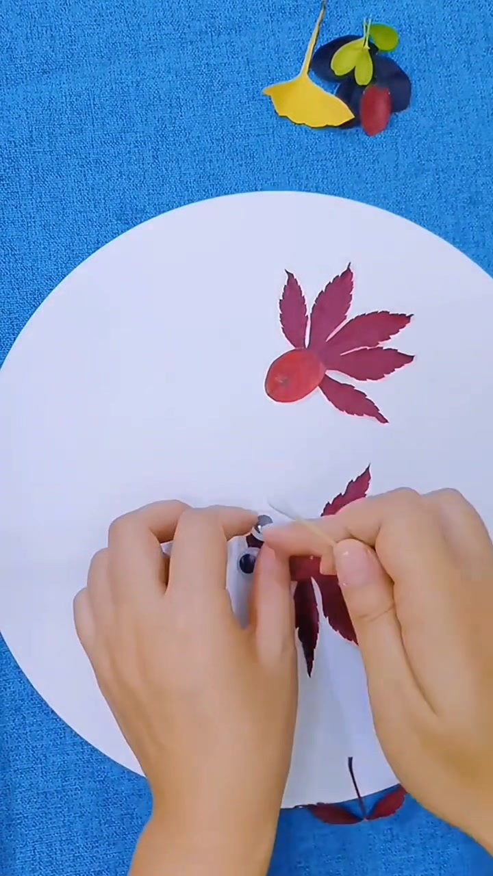 DIY手工制作树叶画