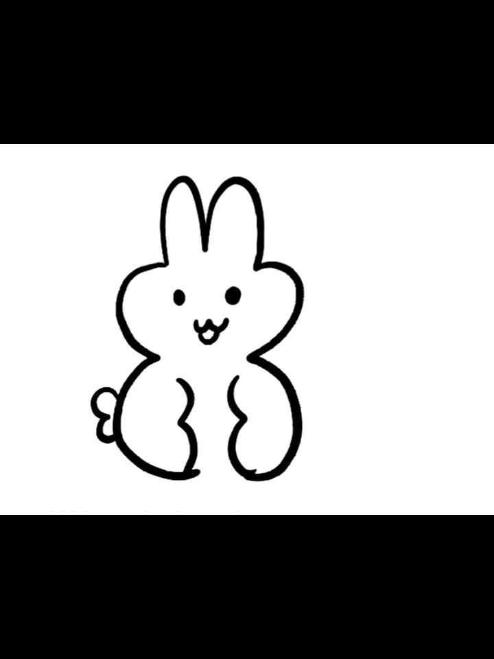 教你一笔画完一只可爱的小兔子