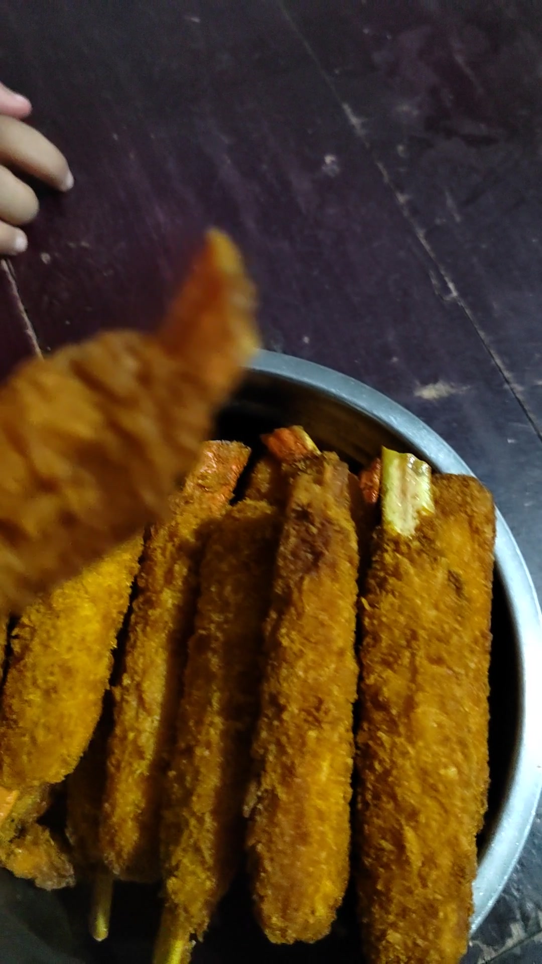 奶奶炸的大肉串,太香了