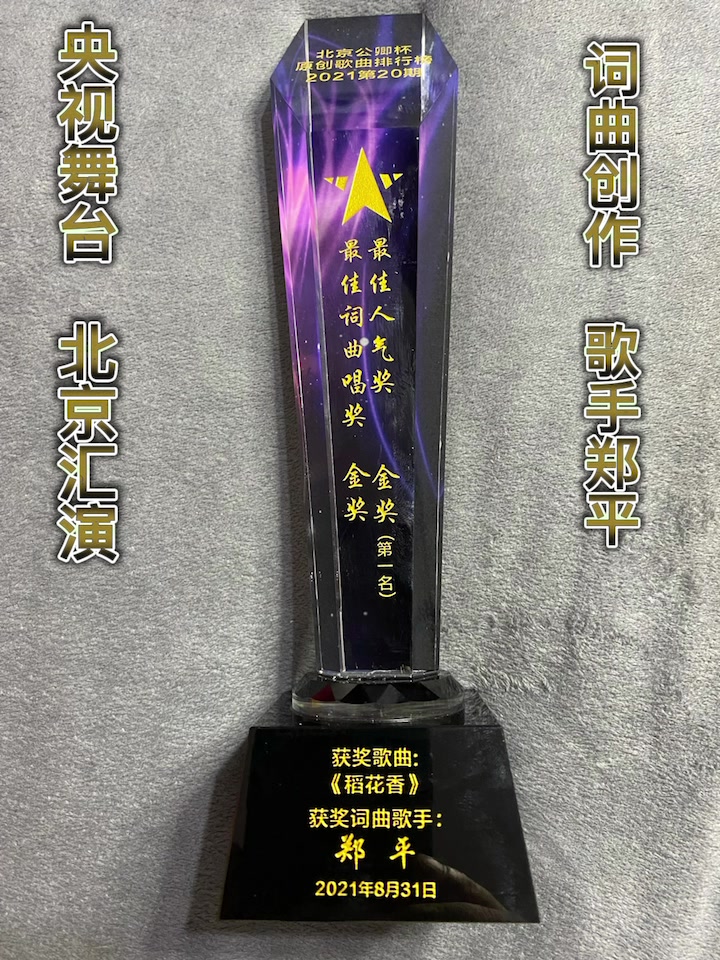 歌手郑平金奖歌曲稻花香央视舞台北京汇演