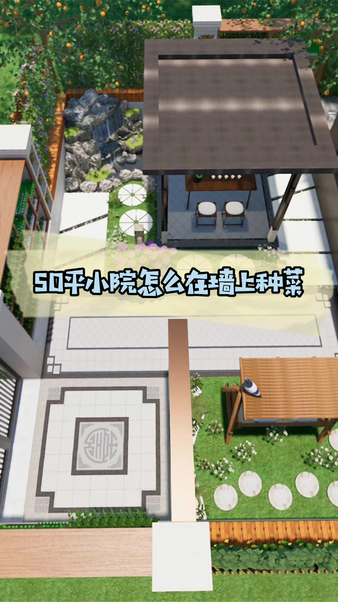50平小院怎么在墙上种菜