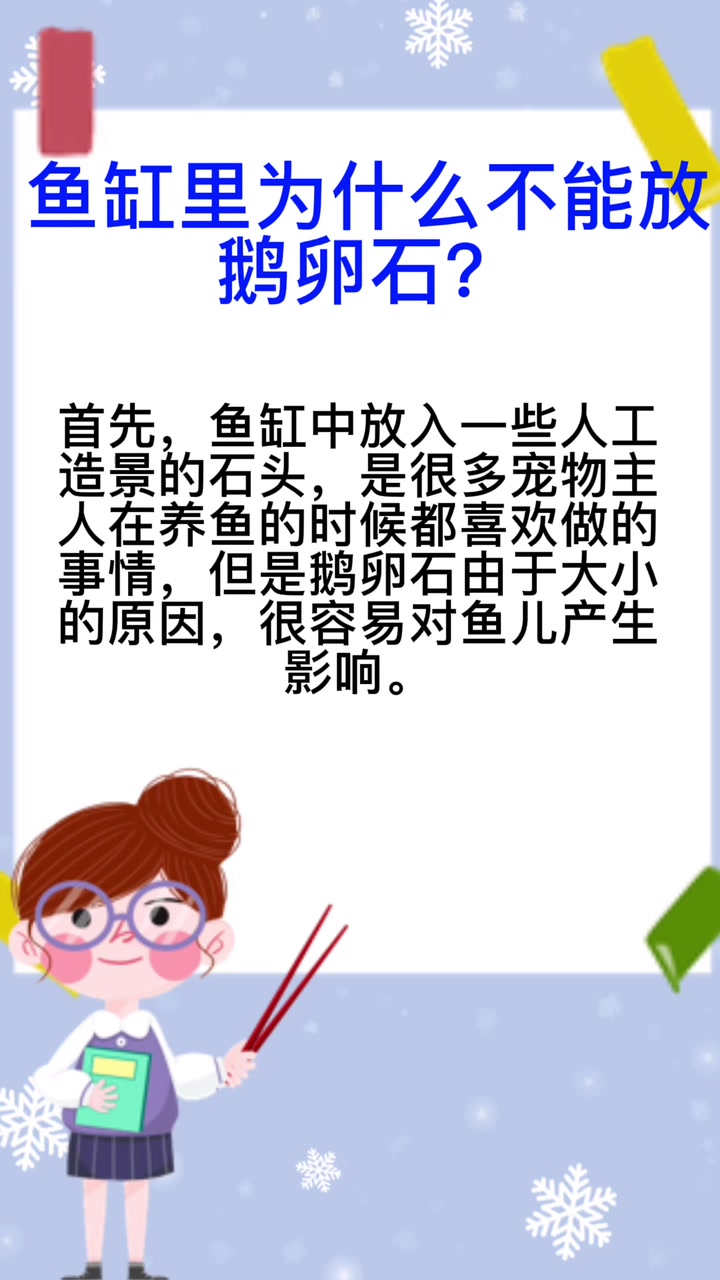 鱼缸里为什么不能放鹅卵石?