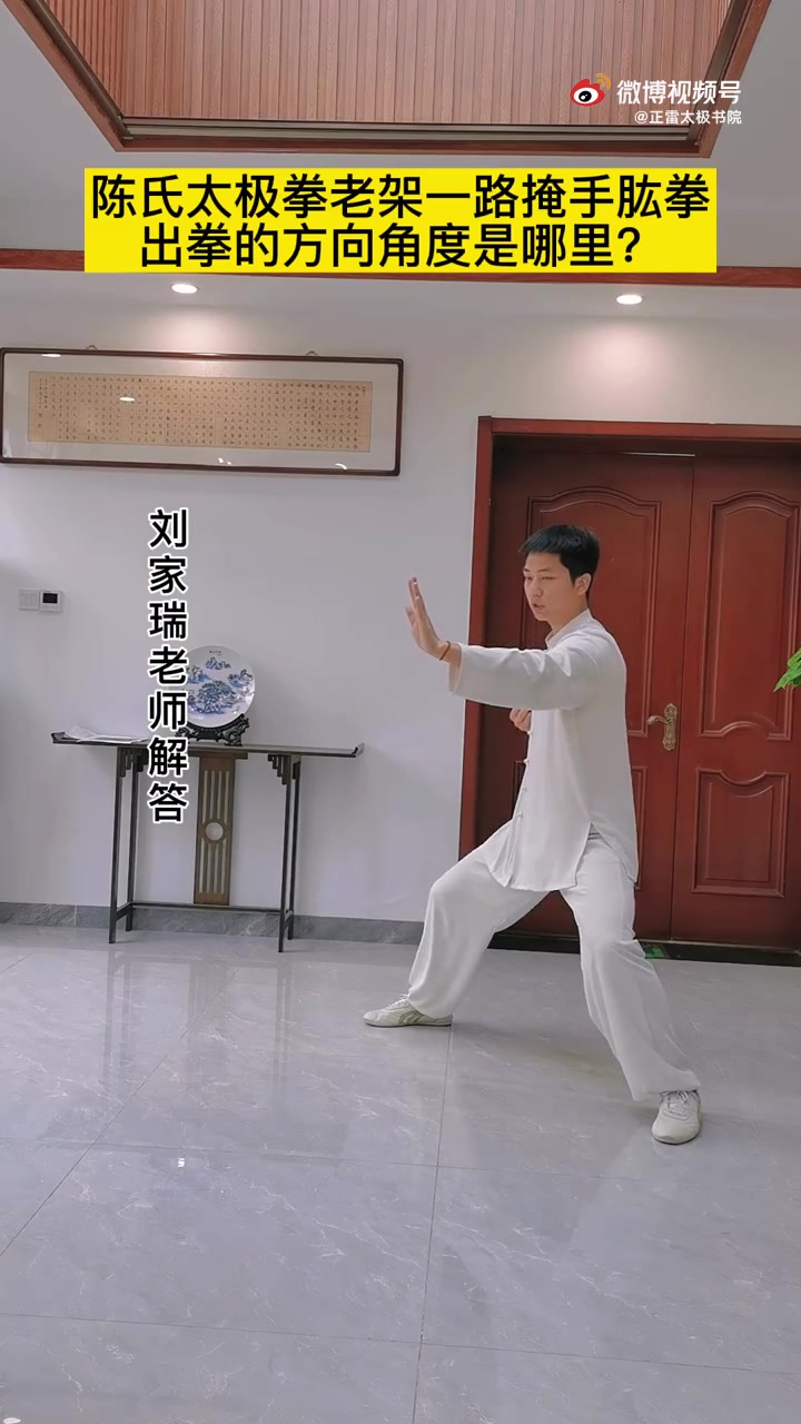 陈氏太极拳老架一路掩手肱拳出拳的方向角度是哪里?陈正雷太极拳北京总馆刘家瑞老师解答太极拳 