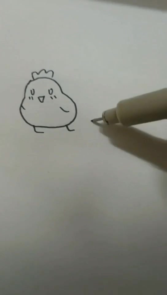 超简单小鸡简笔画教学