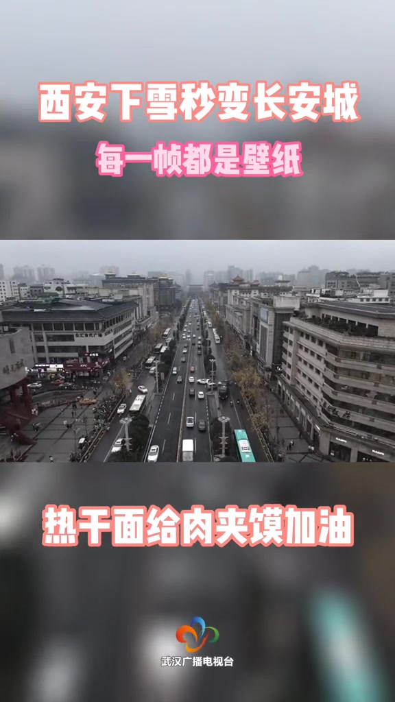热干面为肉夹馍加油!西安下雪了