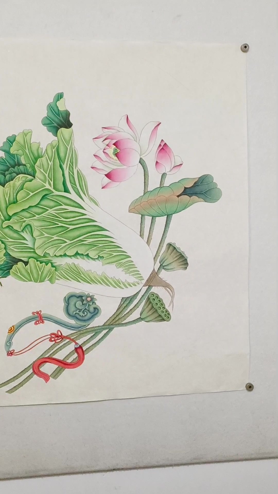 工笔画白菜《财运连年》!