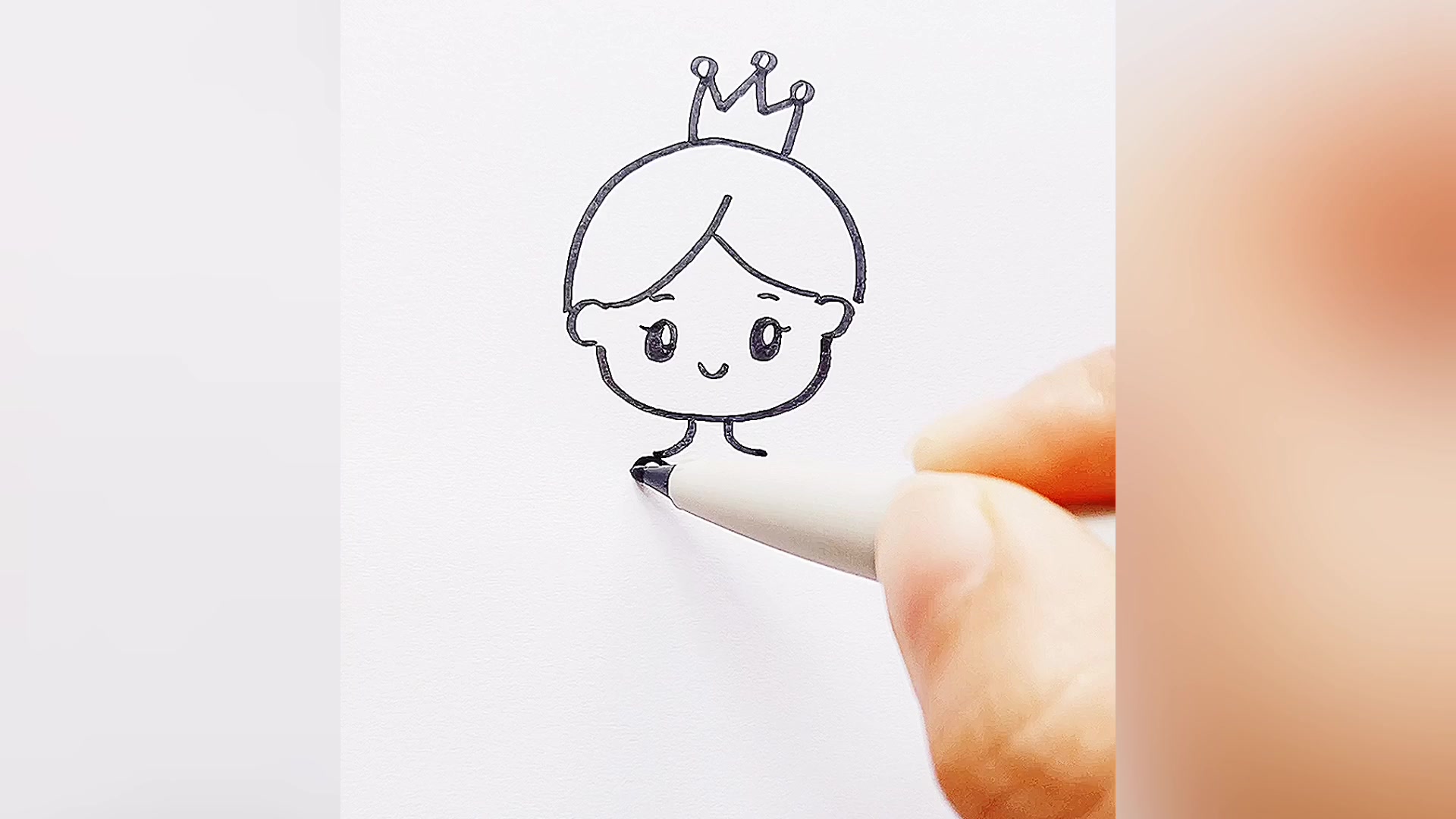 可爱的,小公主简笔画