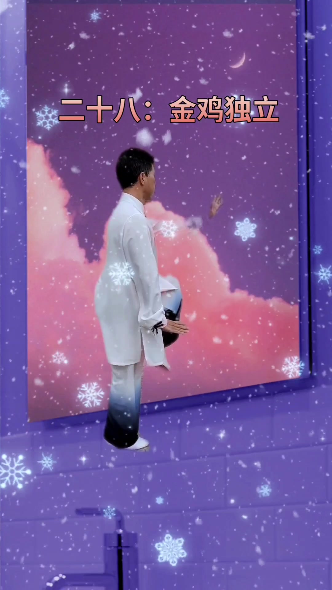 包青天老师演练四十二式太极拳第二十八式:金鸡独立