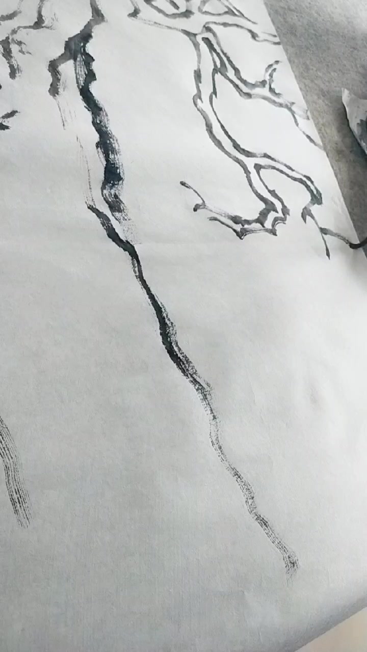 胡有民先生写意古松视频