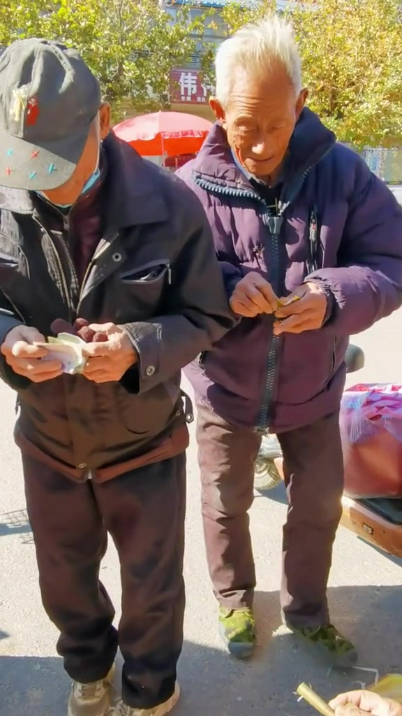 农村集市2位大爷想买个铜水烟袋,结果花5元买了包菜籽!运城