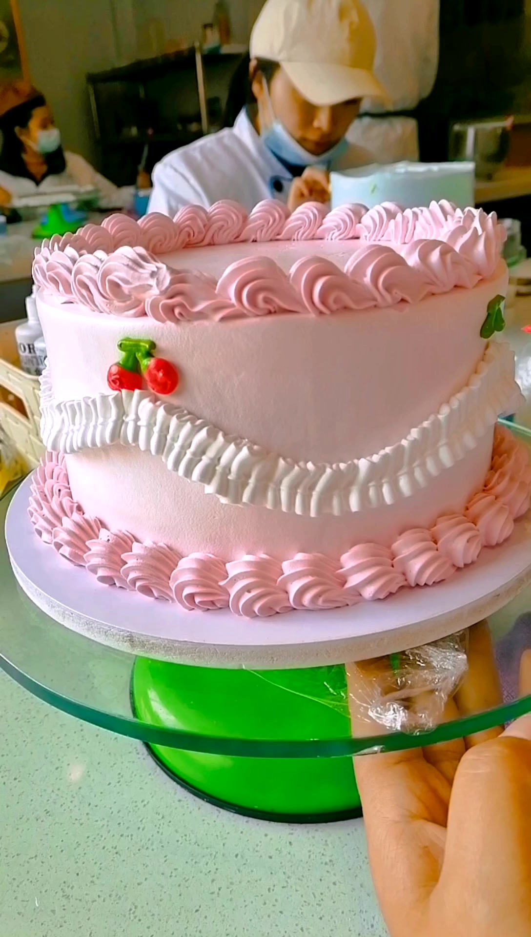 复古裱花生日蛋糕