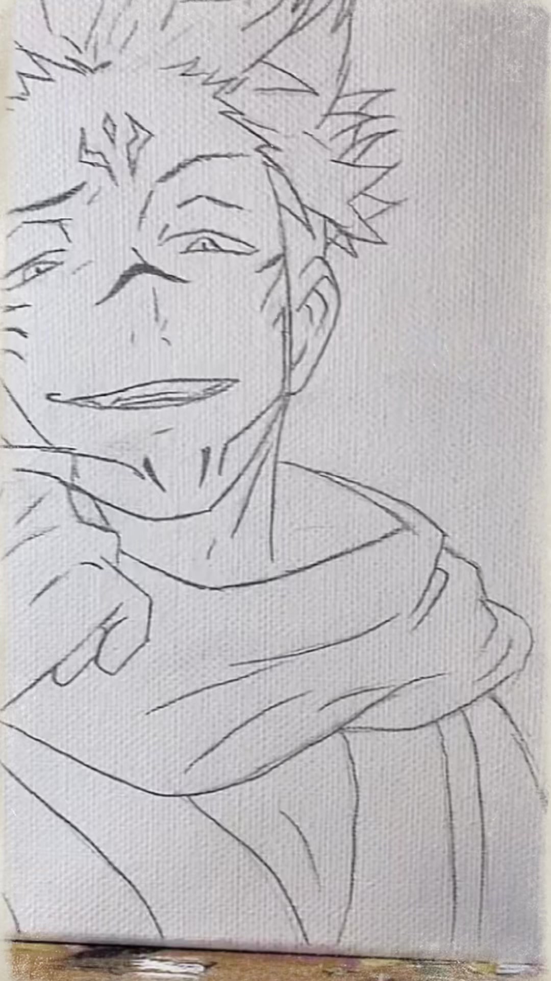 摸鱼漫画人物绘画两面宿傩临摹