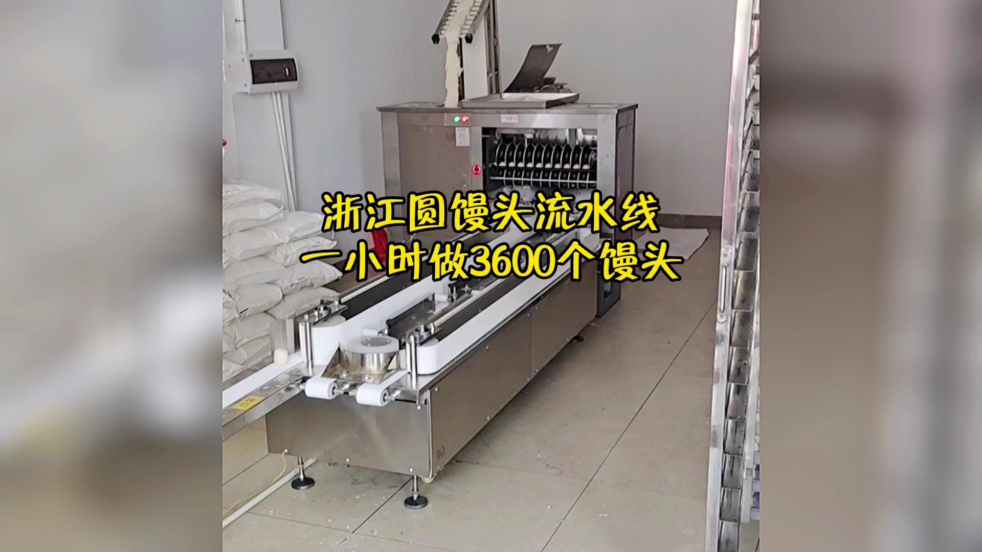 圆馒头流水线,一小时做3600个馒头,一个馒头5毛,一天轻松入几千