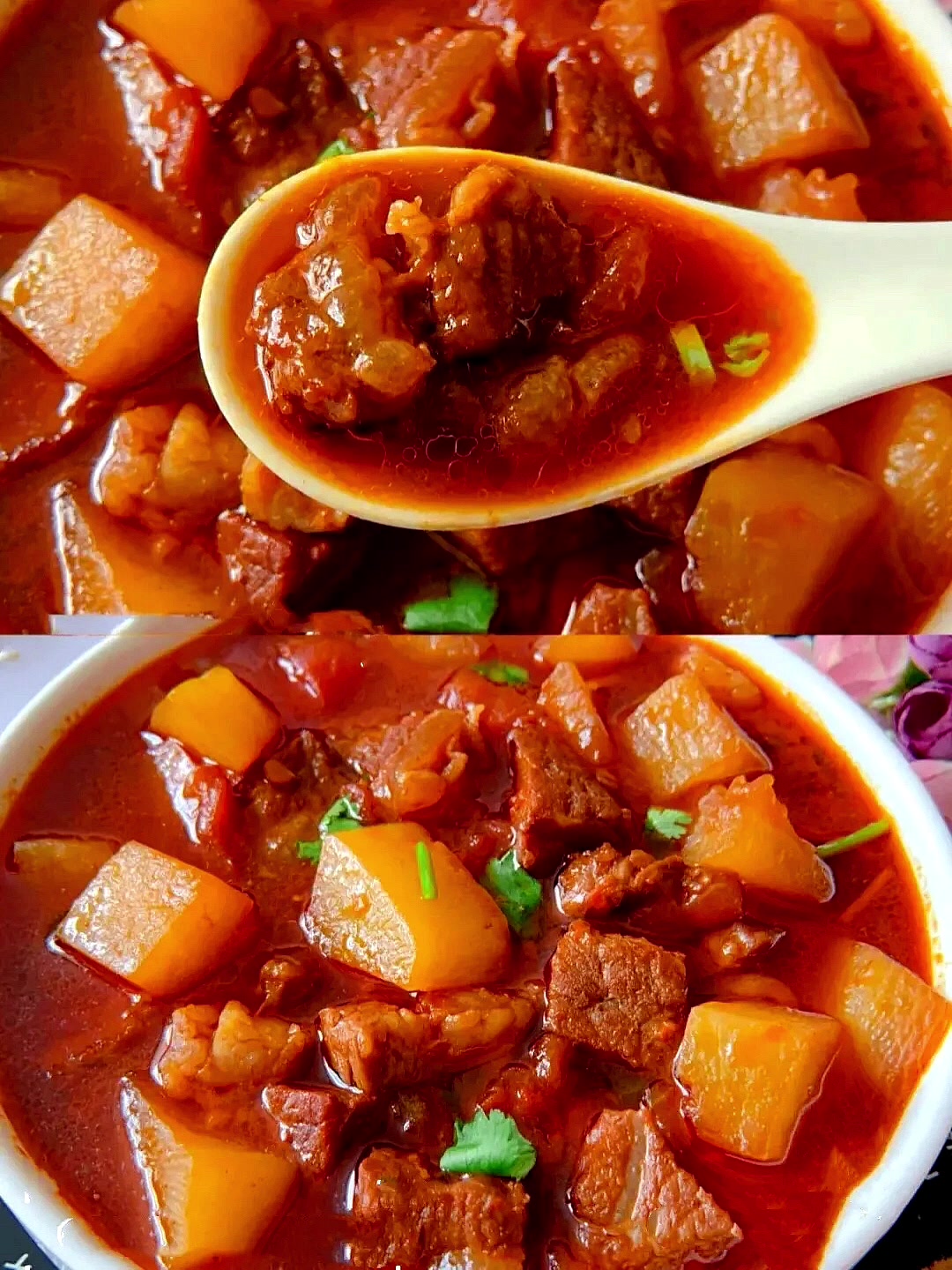 年夜饭菜谱———茄子萝卜炖牛肉