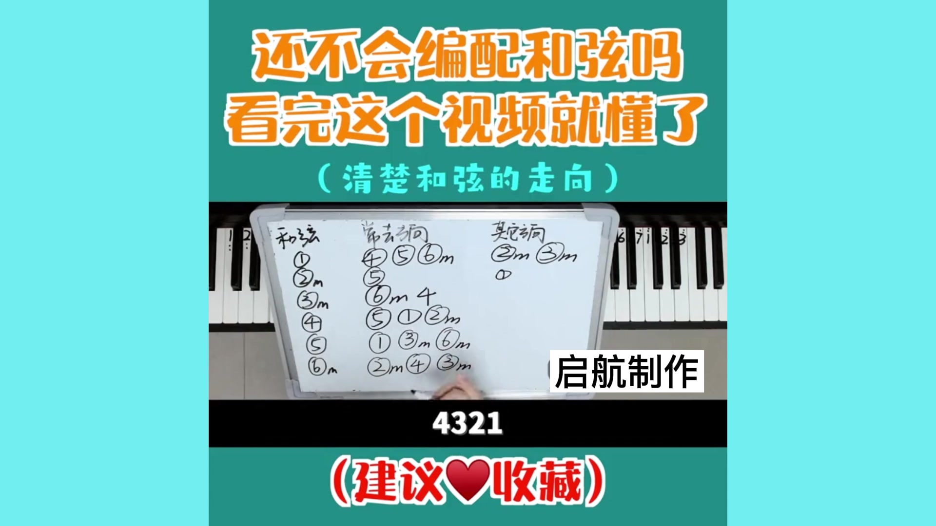 钢琴和弦入门教学:学钢琴即兴伴奏的你,还不会编配和弦