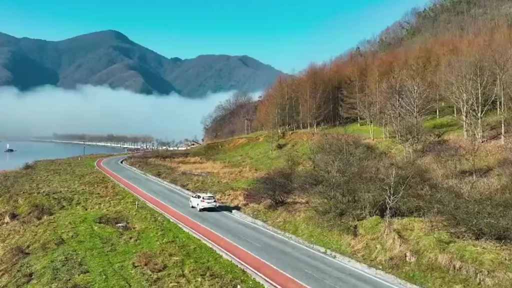 【每一帧都是壁纸!#航拍春日神农架天鹅嬉戏鹿群漫步#】#遇见美好# 4月6日,湖北神农架。