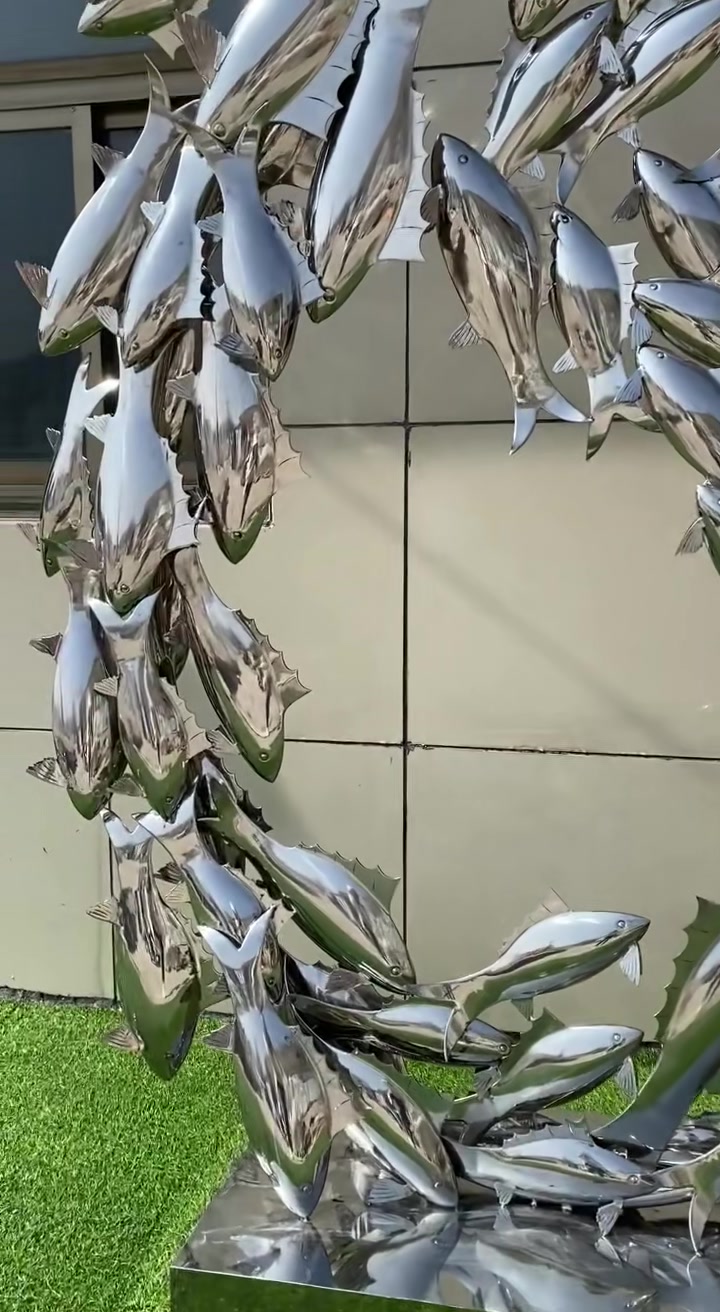 不锈钢雕塑鱼跃龙门