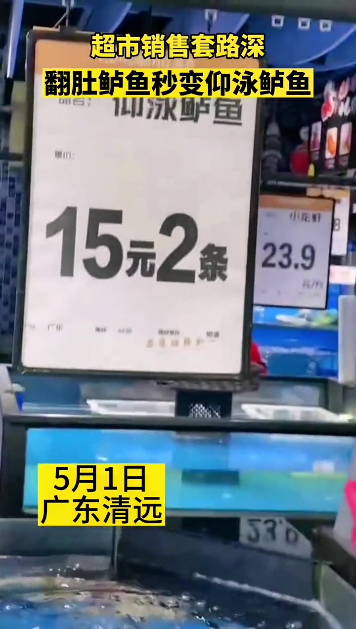超市销售套路深,翻肚鲈鱼秒变仰泳鲈鱼,网友:我读书少你不要骗我