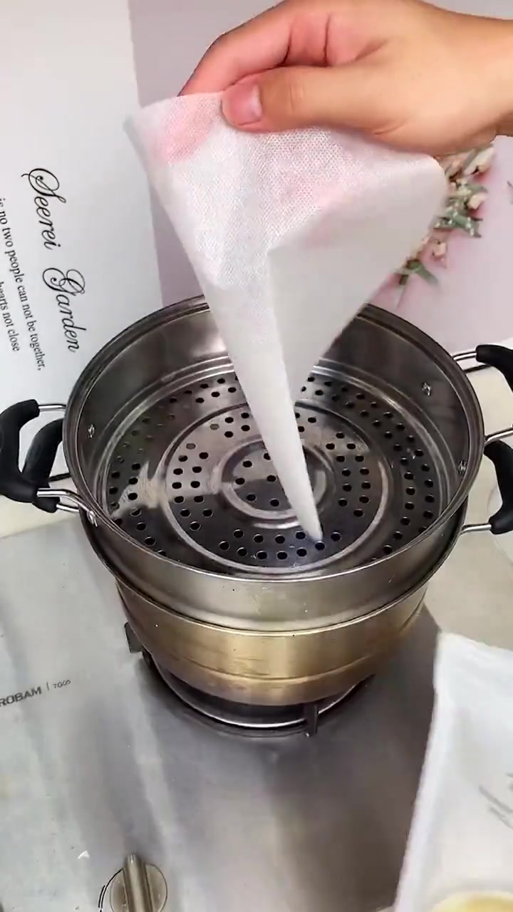 蒸馒头不粘锅!这个蒸笼布贼好用 一次性蒸笼布