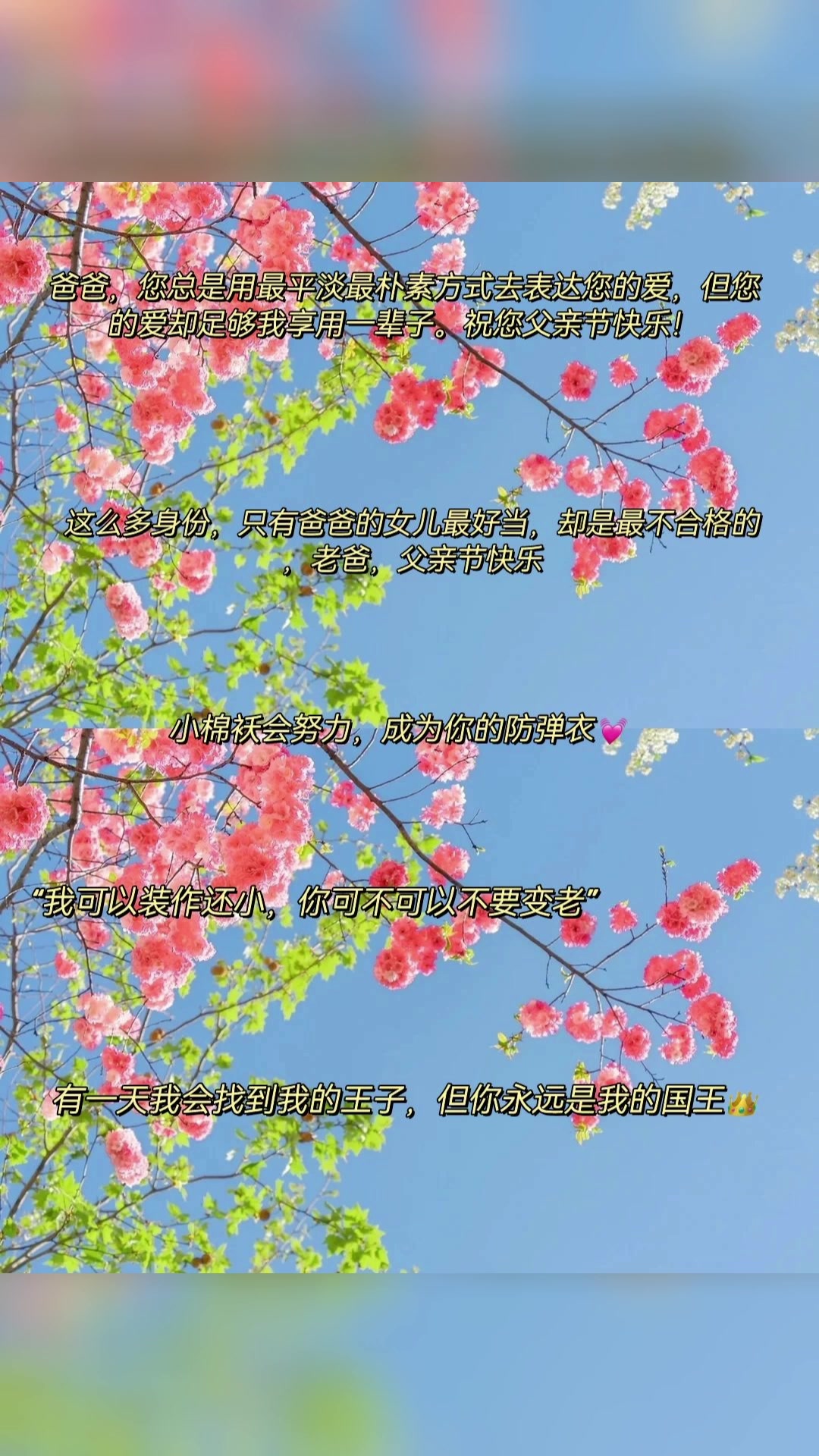 父亲节发朋友圈文案