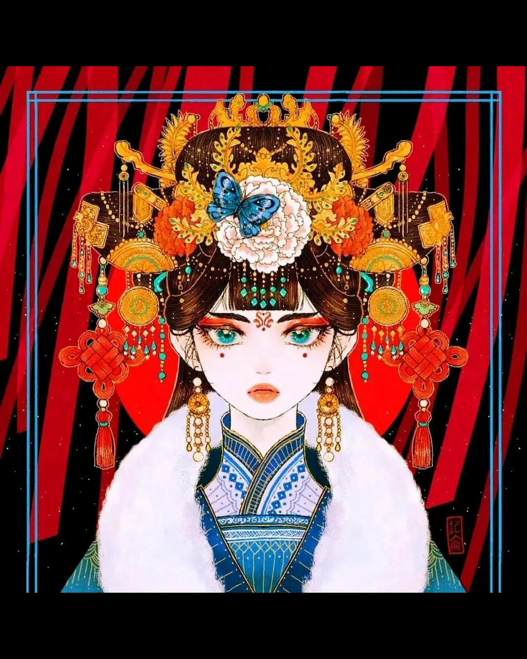 夏天奶茶卡牌插画
