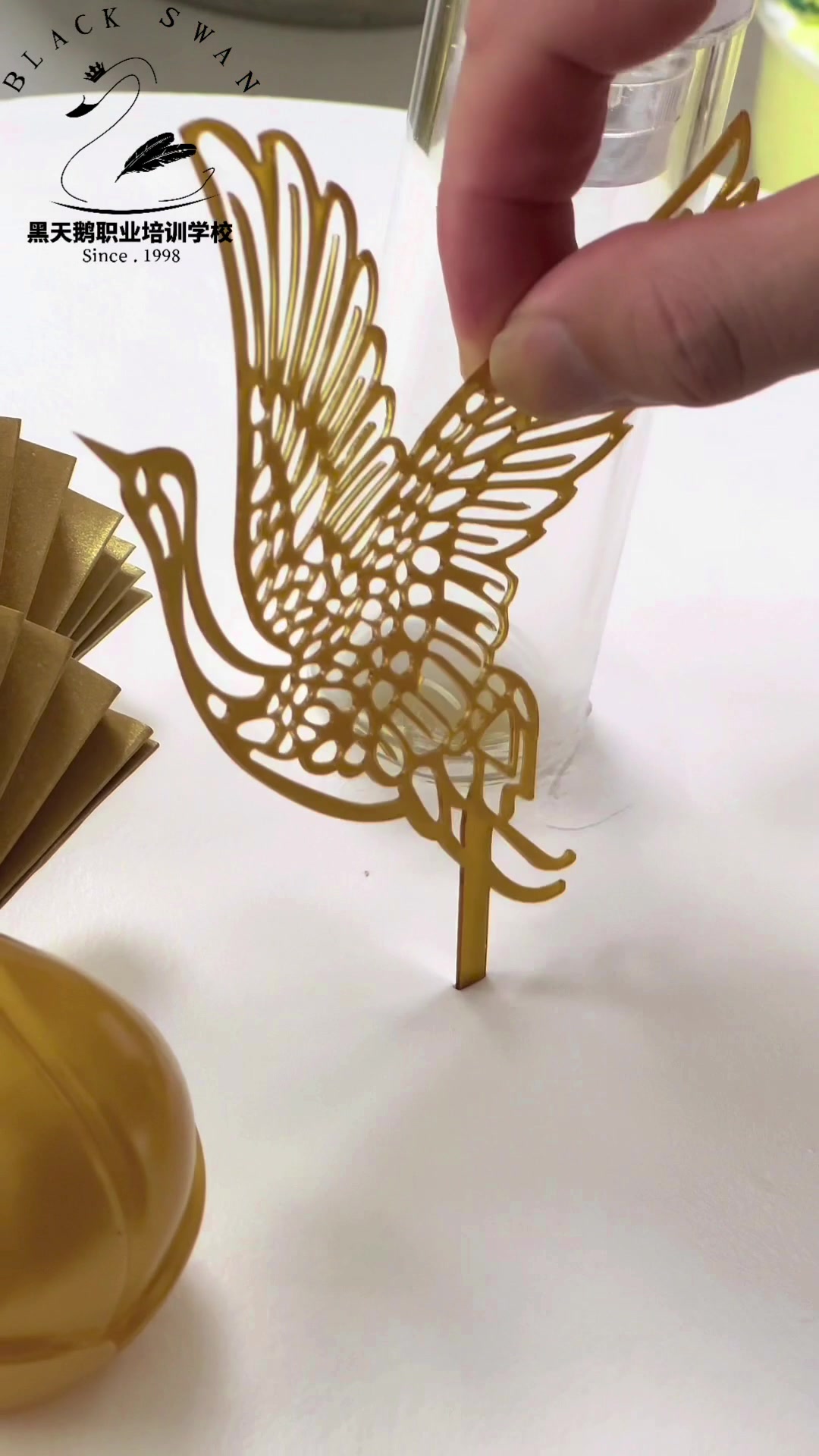 六层金色蛋糕——西点培训#职业培训学校#烘焙培训#蛋糕学校