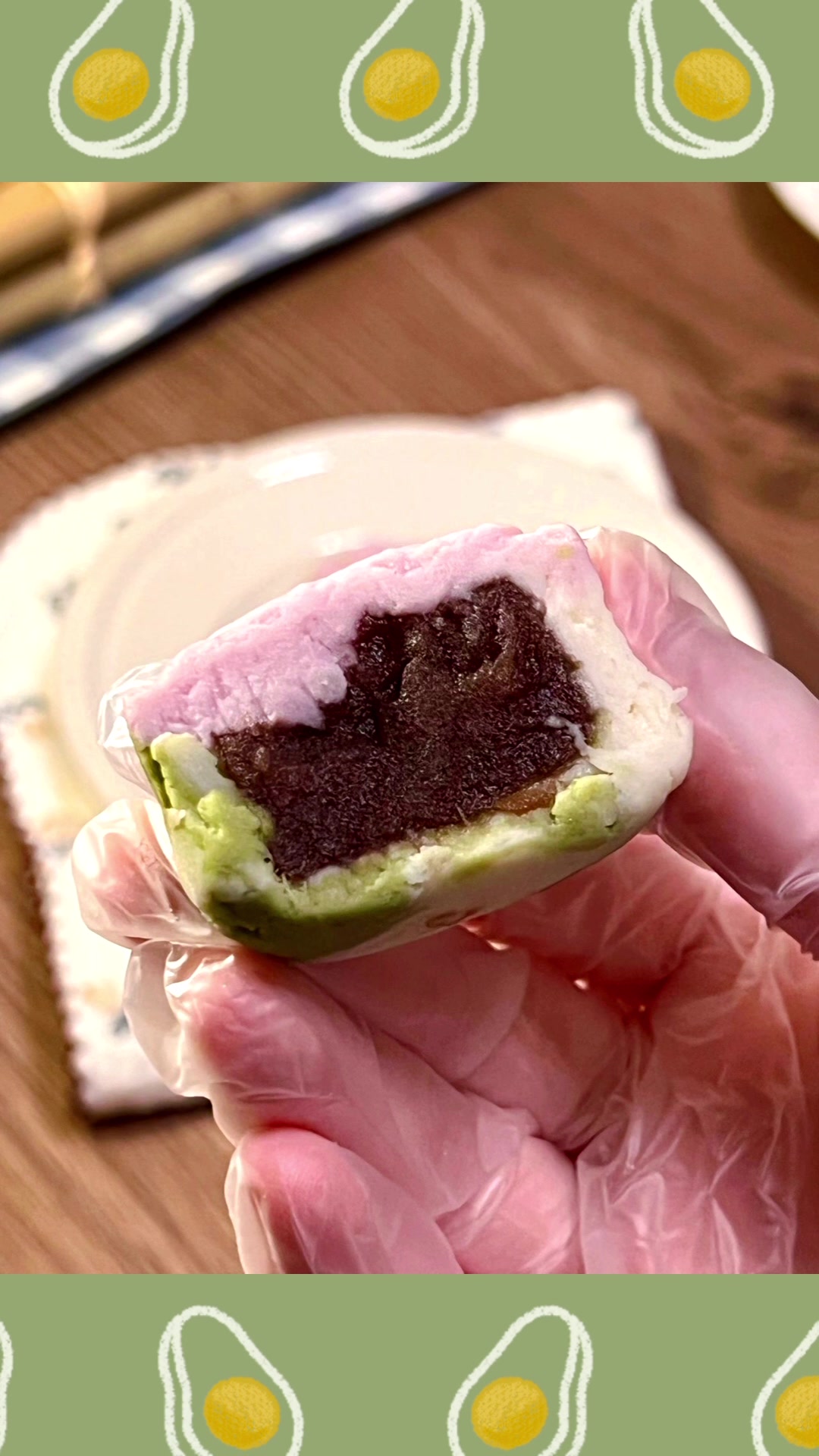 紫薯抹茶山药豆沙糕
