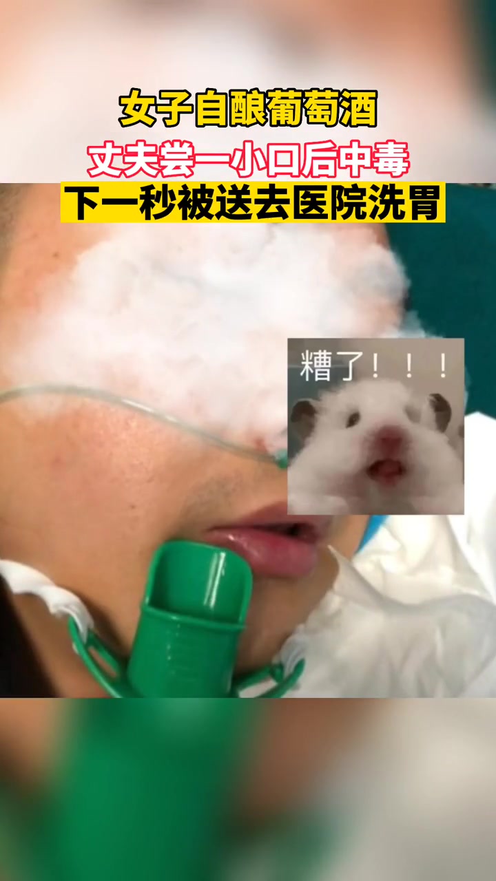 女子自酿葡萄酒,丈夫尝一小口后中毒,下一秒被送去医院洗胃