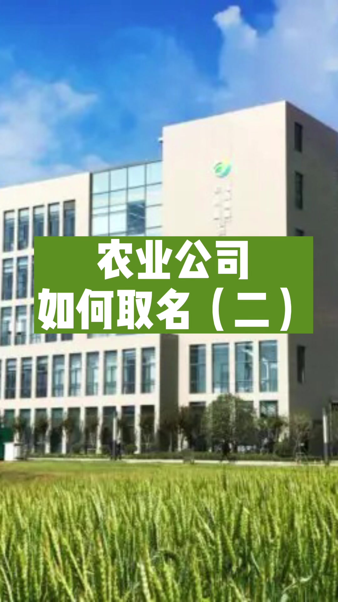 农业公司如何起名字