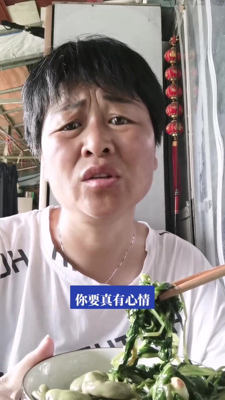 对口型飙演技搞笑青菜蚕豆都是素菜简简单单又一餐纯天然绿色蔬菜