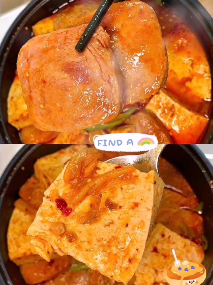 午餐肉豆腐锅,慢炖的美味