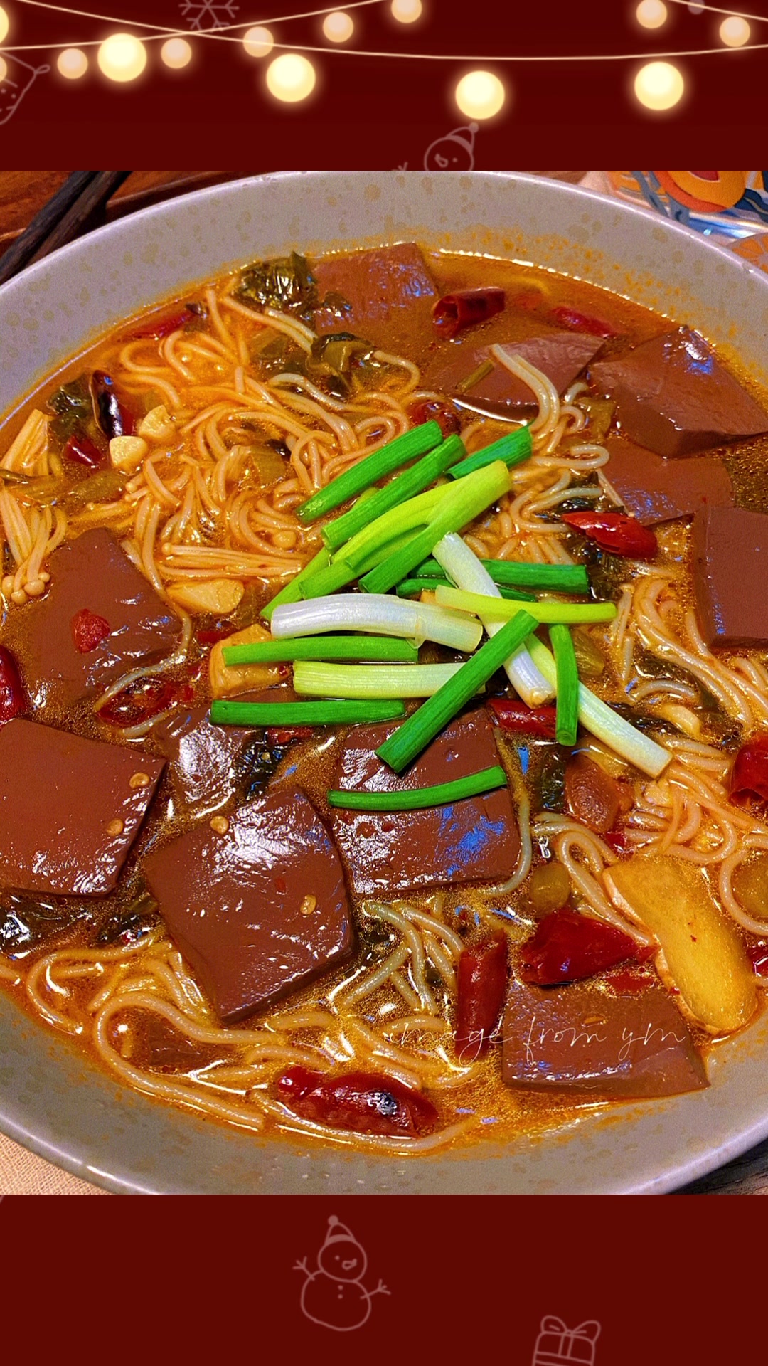 酸辣鸭血米线,没胃口时的最爱啊!