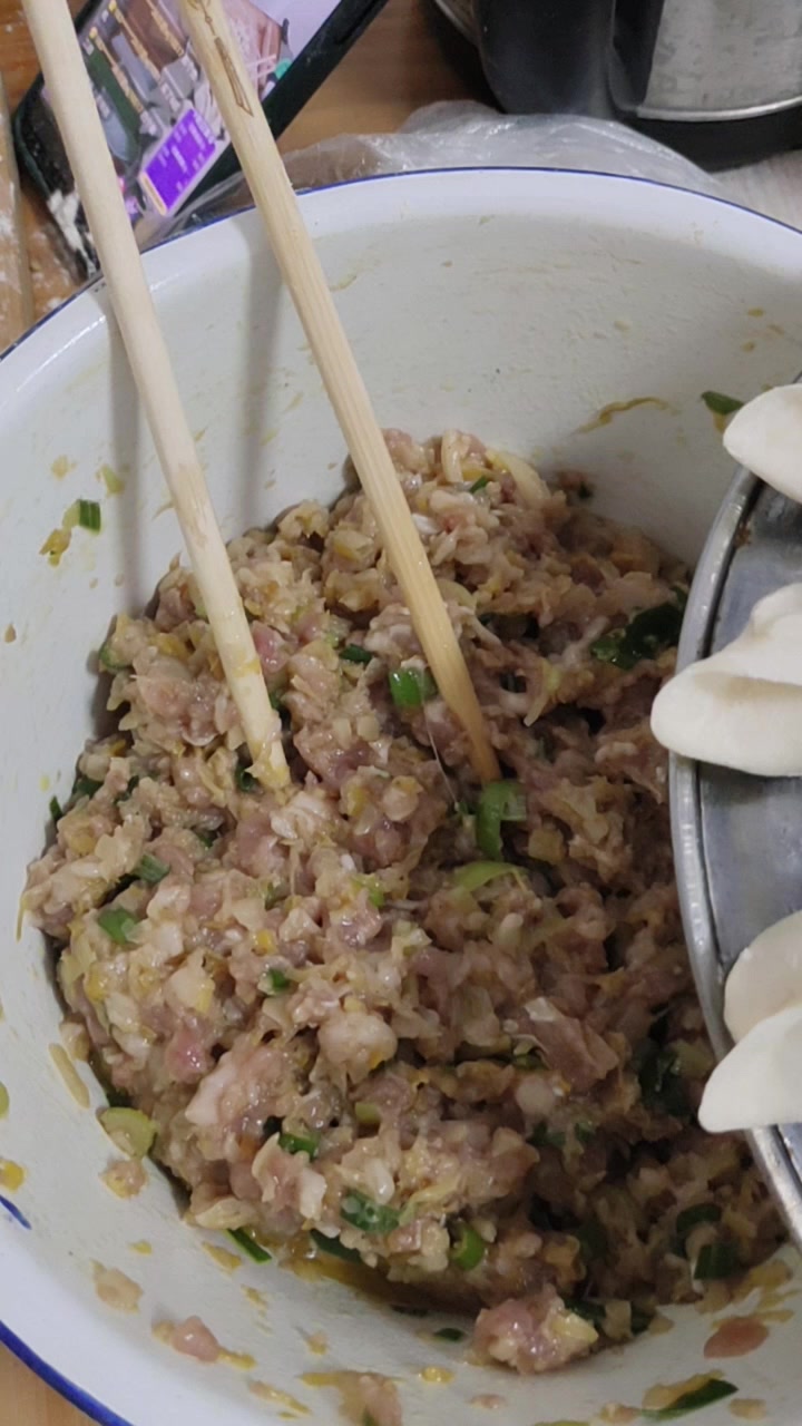 猪肉酸菜大葱饺子