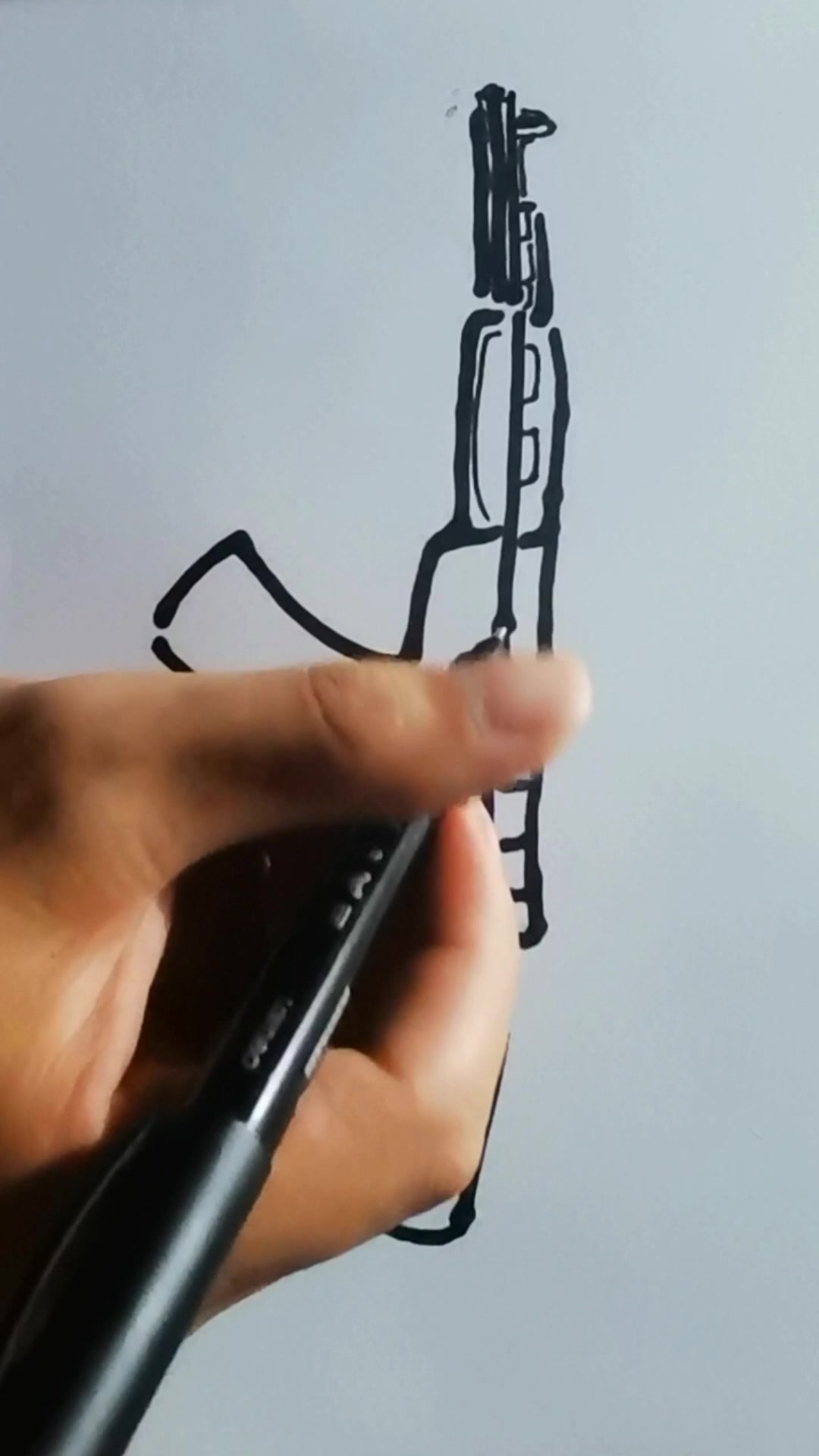 儿童趣味绘画:冲锋枪简笔画视频教程