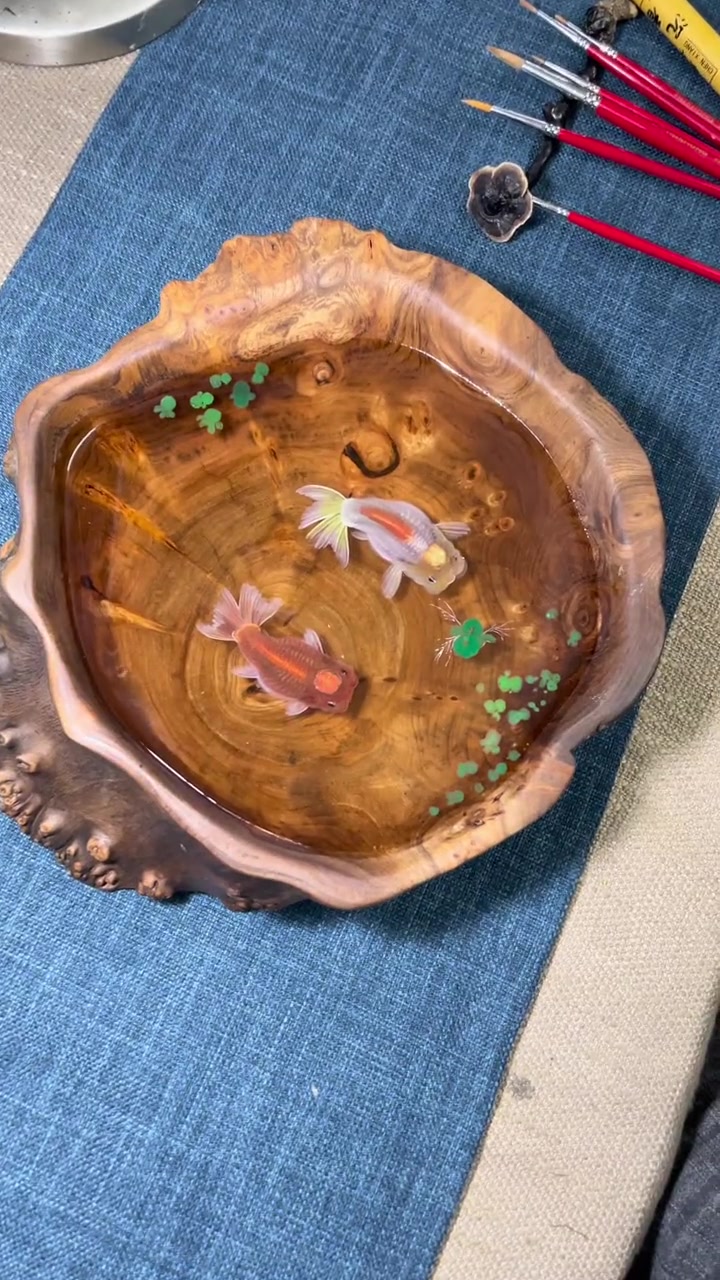 3d树脂画——兰寿金鱼大教家喜欢吗