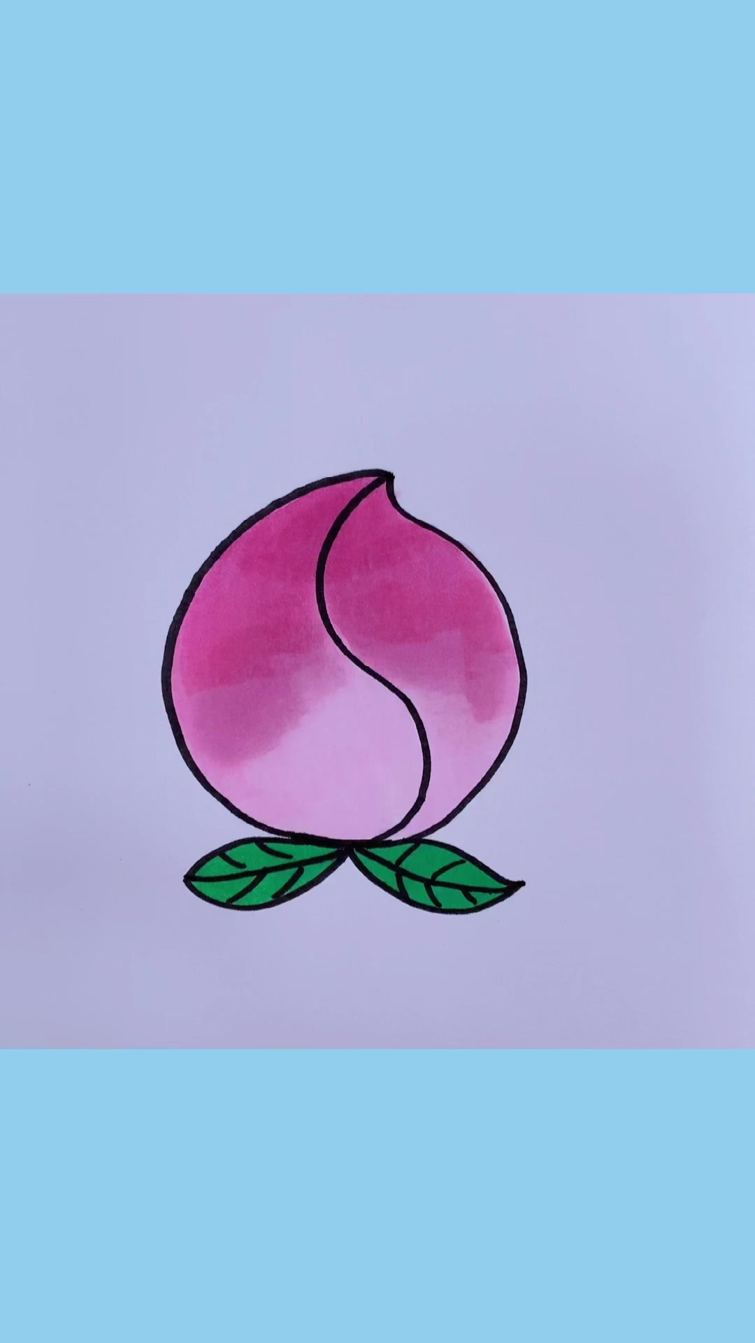 简笔画-桃子的简单画法