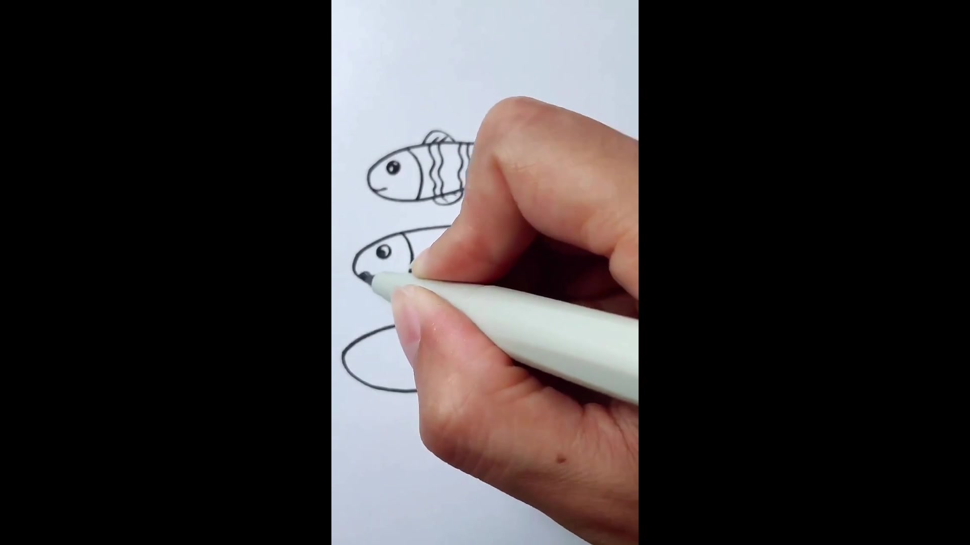 简笔画画出这样的鱼,有大师级作品