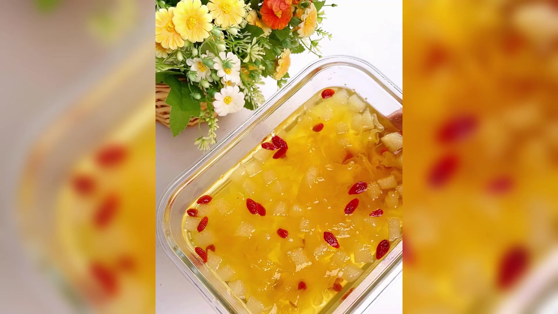 仙女都爱的养颜甜品,银耳枸杞雪梨冻,做法很简单哦