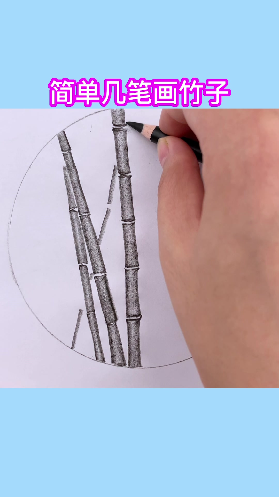 简笔画-简单几笔画竹子