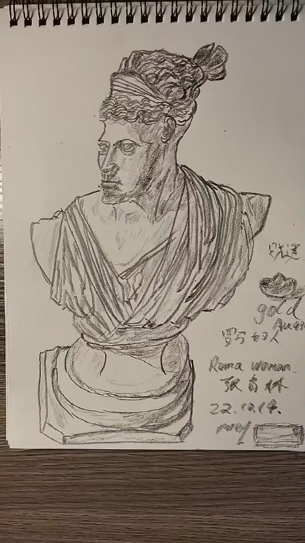 素描石膏头像,画的不好