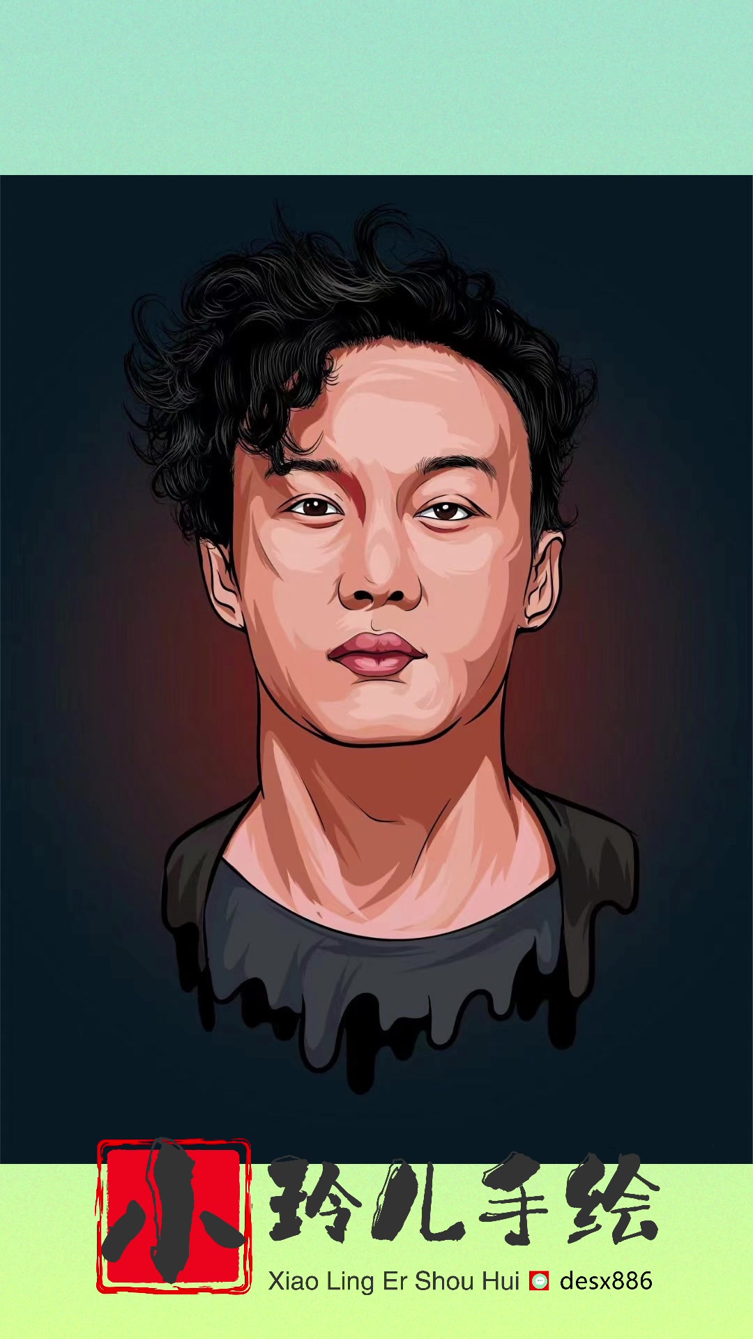 手绘头像男生黑白简约 手绘头像男生高冷 小玲儿手绘头像
