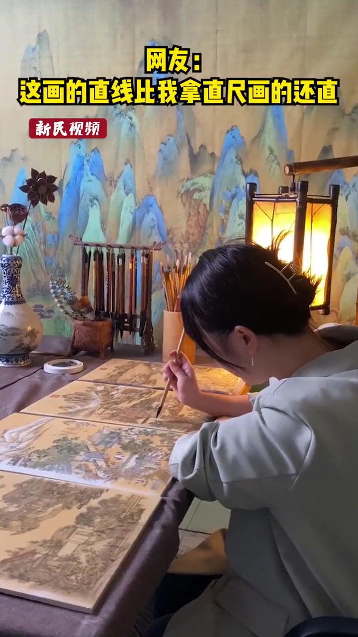 堪称国宝级的才艺!女子手绘陶瓷山水画惟妙惟肖