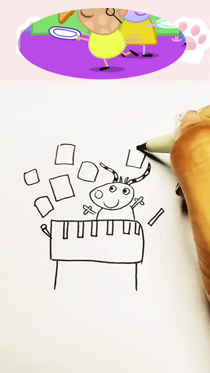 简笔画小猪佩奇手绘画画简笔画