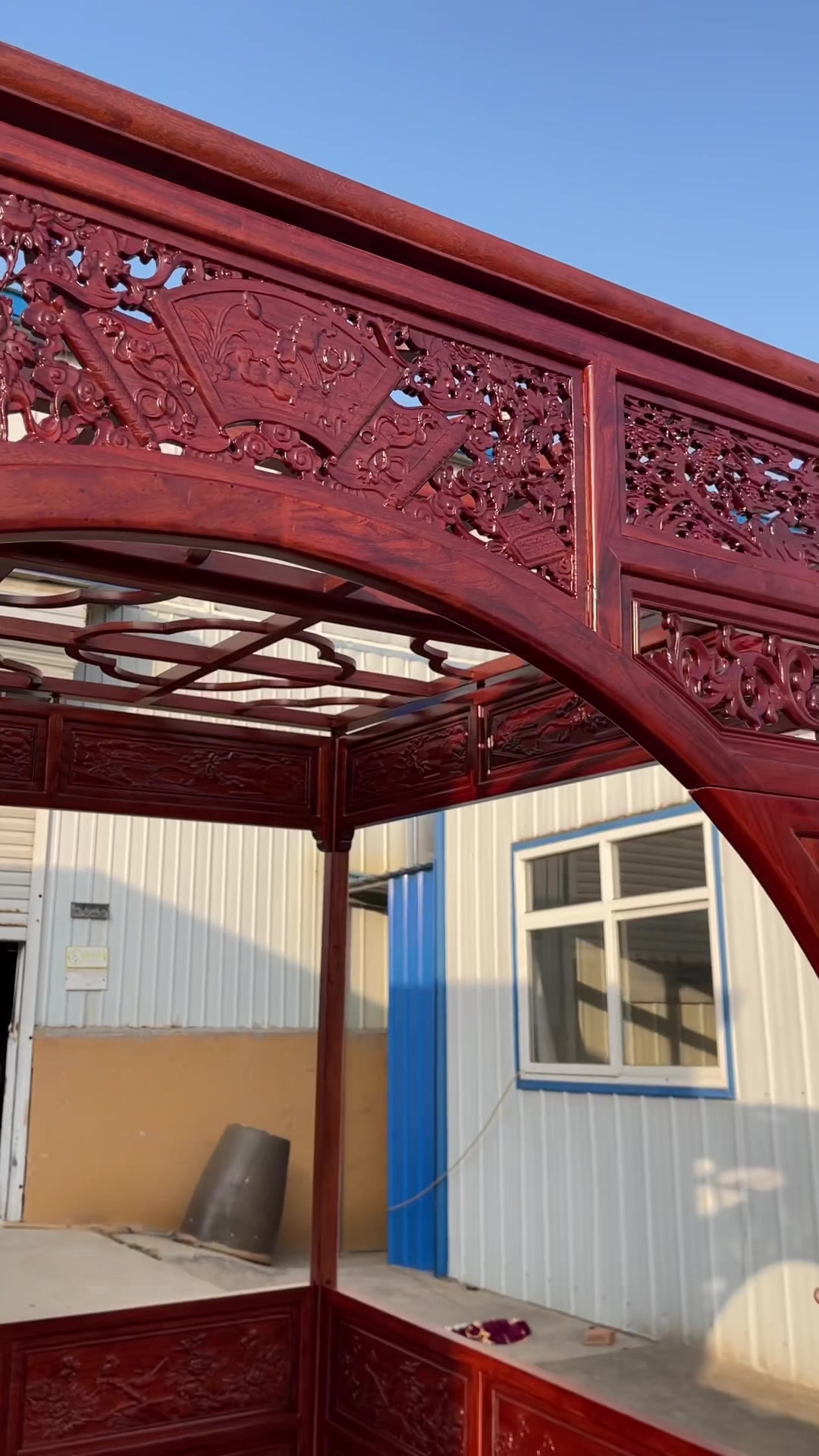 老榆木家具实木家具架子床